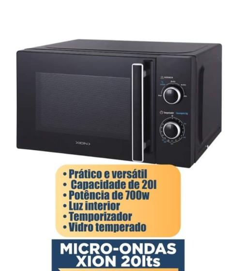 Microondas Preto L V Xion Micro Ondas Magazine Luiza