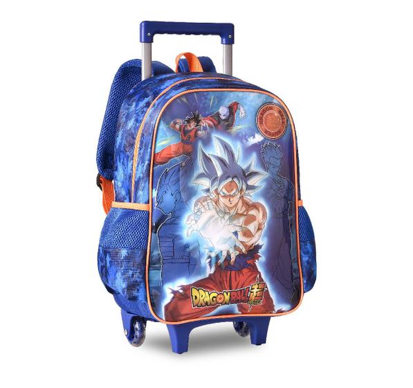 Mochila Rodinhas Dragon Ball Super Escolar Goku Meninos Clio