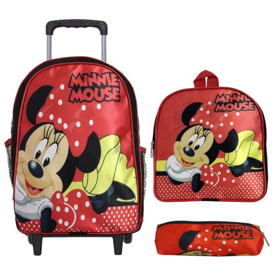 Mochila Infantil Escolar De Rodinhas Minnie Mouse Disney TN TOYS 2U