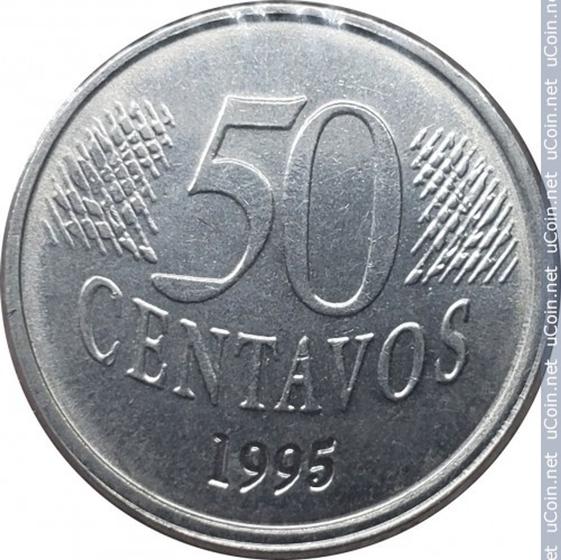 Moeda 50 centavos 1995 real Banco Central do Brasil Colecionáveis