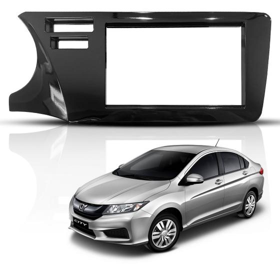 Moldura Central Painel Dvd 2 Din Honda City Multimídia Mp5 Ludovico