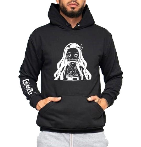 Moletom Canguru Demon Slayer Anime Blusa de Frio Mangá Japonês ORIGEM