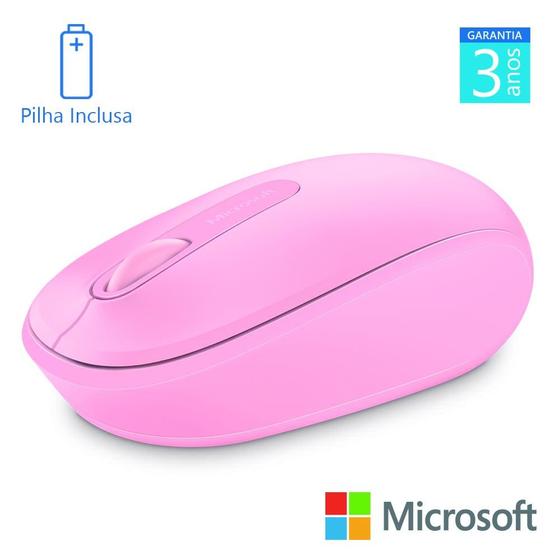 Mouse Sem Fio Mobile Usb Rosa Claro Microsoft U7Z00028 Mouse