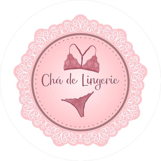 Painel De Festa Redondo 1 5x1 5 Chá de Lingerie Rosa Renda 06 Via