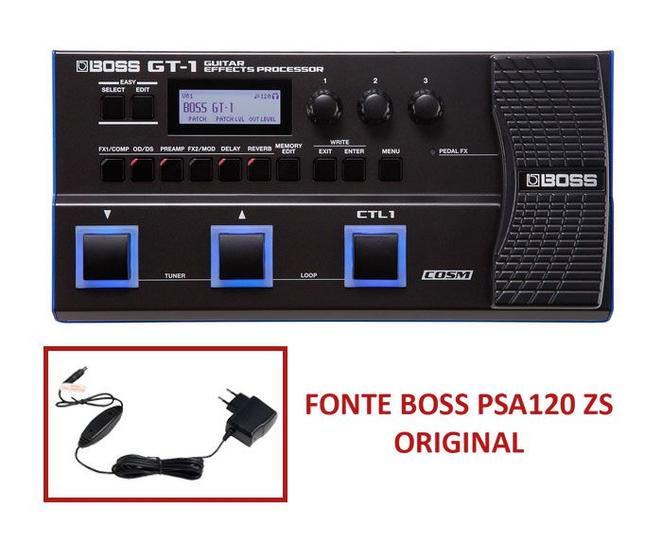 Pedaleira Boss Gt Multiefeitos P Guitarra Gt Fonte Pedal Para