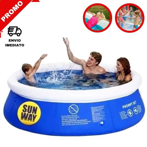 Piscina Inflável Redonda Reforçada 1000 Litros SunWay 168cm x 51cm