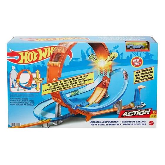 Pista Hot Wheels Action Pista Desafio De Voltas Loop Gigante Mattel