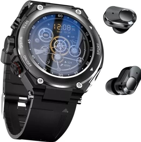 Relógio Inteligente Smartwatch Lemfo T92 Fone Bluetooth Tws