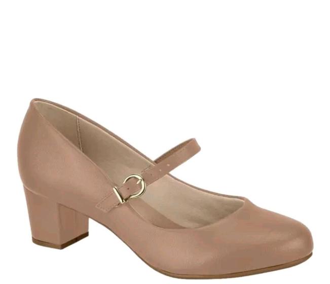 Scarpin Boneca Beira Rio Salto Bloco Baixo Nude Verniz Scarpin Feminino Magazine