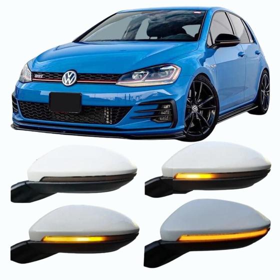 Seta Retrovisor Sequencial Din Mica Golf Mk Jetta Gli Fume Gq Led