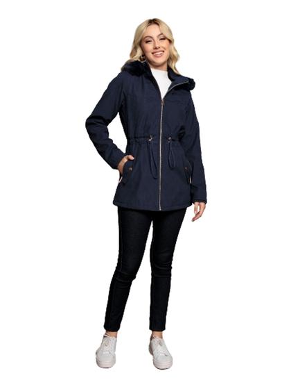 Sobretudo Forrado Feminino Parka Casaco Peluciada M K Shop Casaco