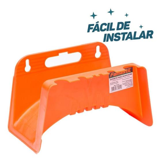 Suporte Fixo P Enrolar Mangueira Pl Stico Meia Lua Jardim Famastil