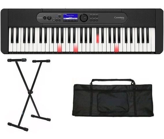 Teclado Casio Lk S Casiotone Preto Suporte Bag Teclado