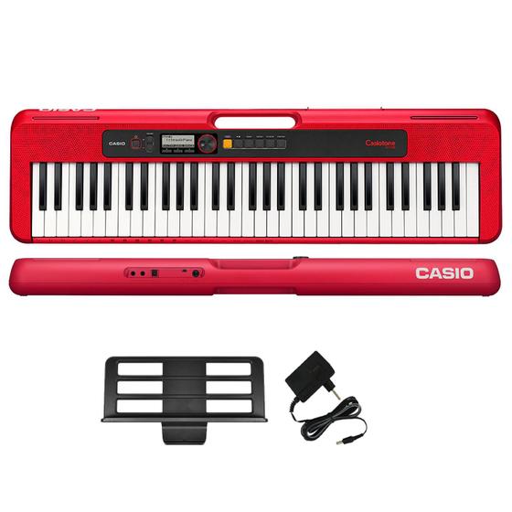 Teclado Casio Tone Ct S Rd Musical Teclas Vermelho Teclado