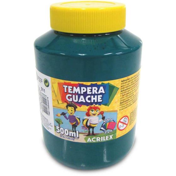 Tinta Guache 500ML Verde Bandeira Acrilex Tinta Guache Magazine Luiza