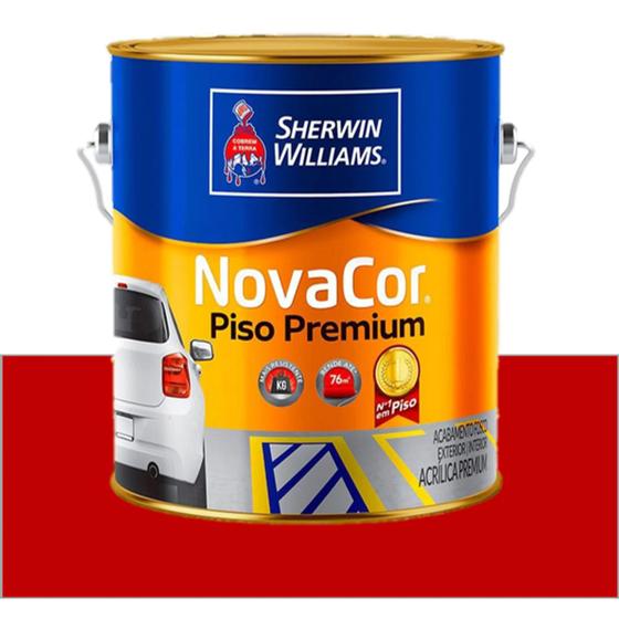 Tinta Piso Vermelho Segurança 900ml Sherwin Williams Novacor Tinta