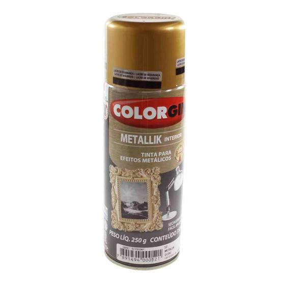 Tinta Spray Colorgin Metallik Ouro Ml Tinta Spray Para Parede