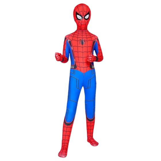 Traje Homem Aranha De Volta Ao Lar Cosplay Infantil Rashguard Elastano