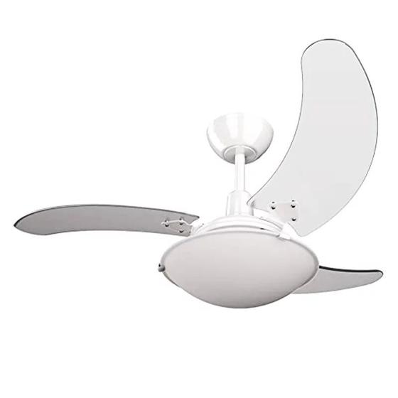 Ventilador de Teto Tron Aura Branco Pás Transparentes 130W 127V