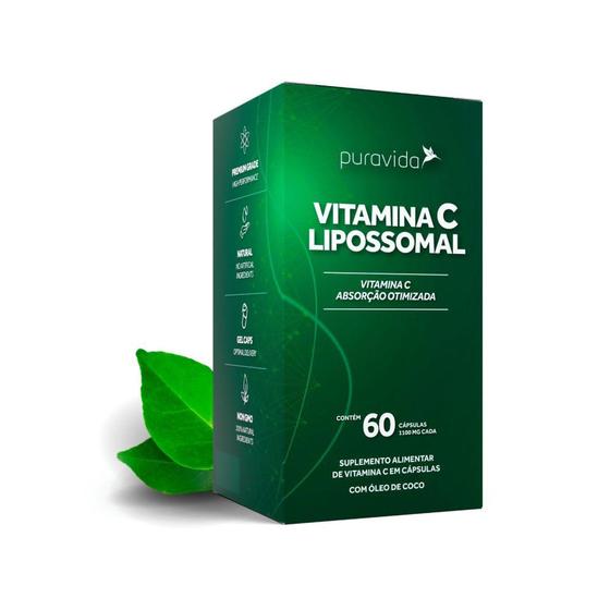 Vitamina C Lipossomal Puravida 60 Capsulas Vitaminas A Z Magazine Luiza