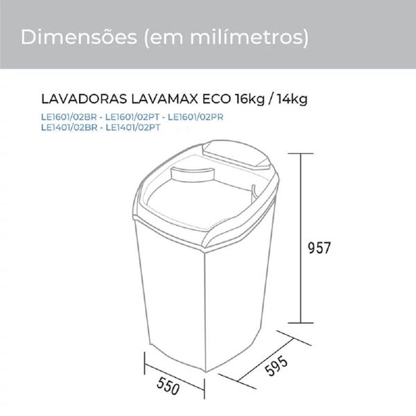 Lavadora Suggar Lavamax Eco Kg Preta V Le Pt Tanquinho