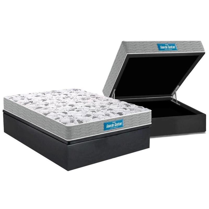 Cama Box Baú Casal Colchão Espuma Probel D45 EP Guarda Costas