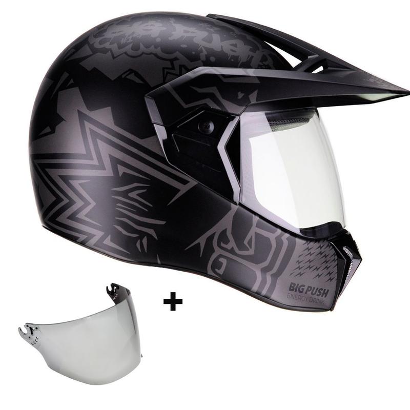 Capacete Bieffe Sport Big Push Masculino Trilha Motocross Pala