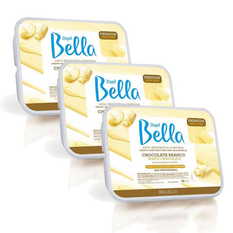 Cera Quente Em Barra Depil Bella Cremosa Chocolate Branco 800g 3