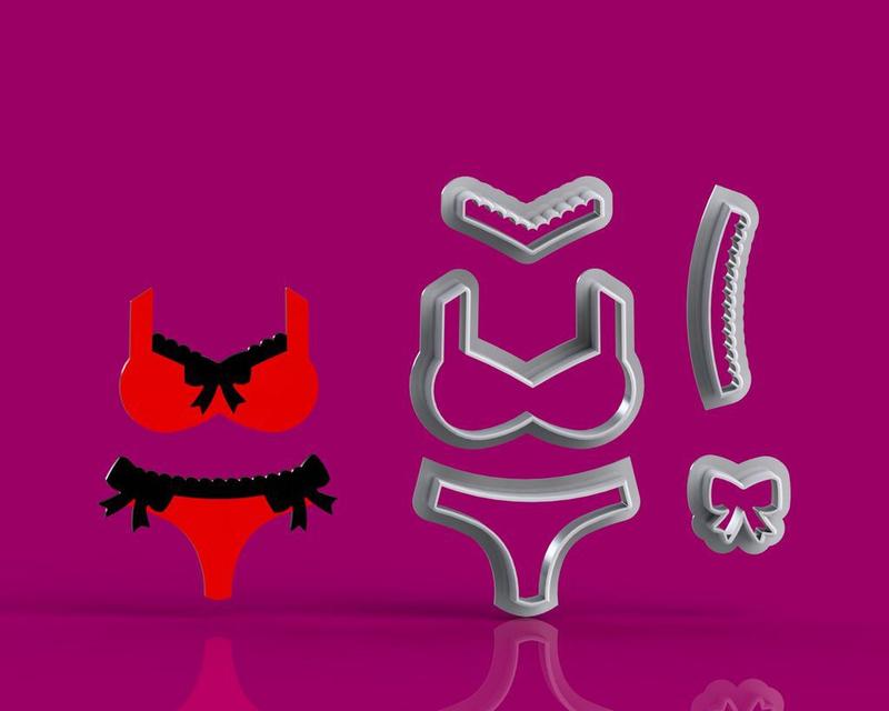 Cortador Chá de Lingerie Lingerie Mod Modular Despedida de Solteiro Lua de Mel HB FORMAS E