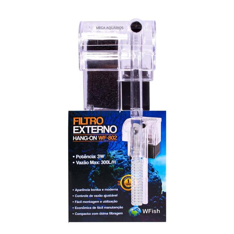 Filtro externo hang on WFish WF 802 300l h aquário 60L 220V Filtro