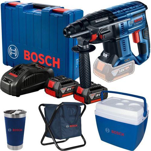 Furadeira Martelete Rompedor Bosch Gbh Li Baterias E Maleta