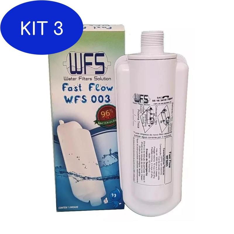 Kit Refil Filtro Para Purificadores De Gua Latina Est Gios Wfs