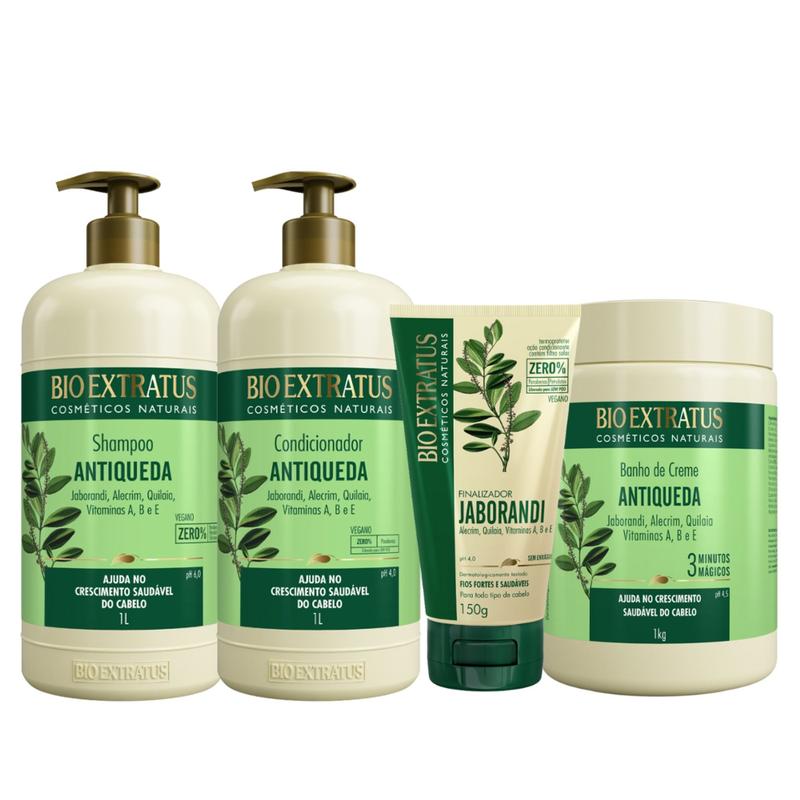 Kit Antiqueda Jaborandi Shampoo Condicionador Litro Banho De