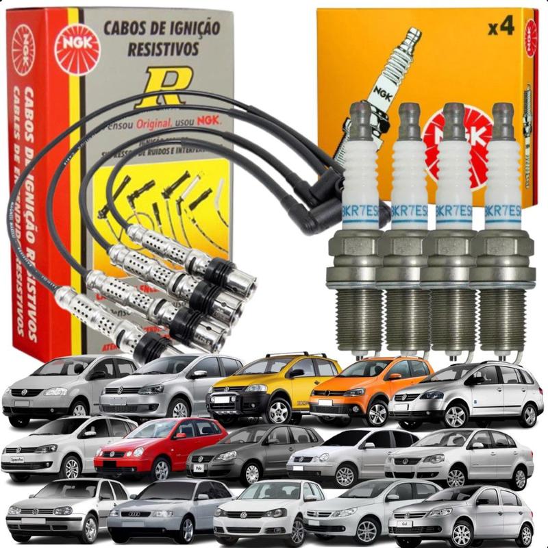 Kit Jogo Cabos E Velas Igni O Original Volkswagen Fox Crossfox Gol G