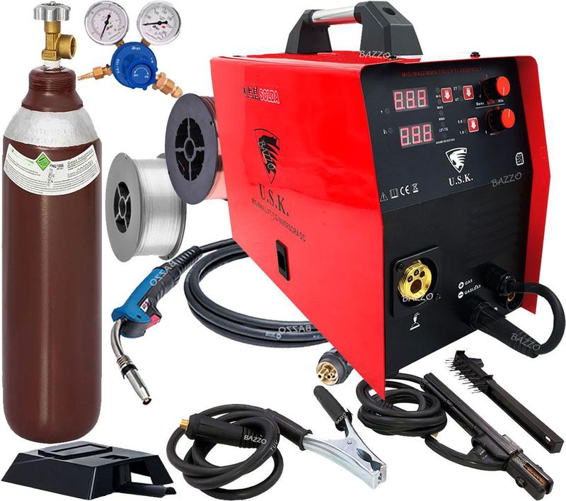 Kit Maquina De Solda Inversora Multiprocesso Bivolt Mig 255 Tig