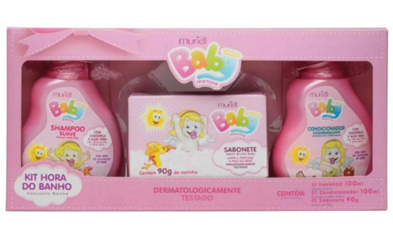 Kit Muriel Baby Menina Shampoo Condicionador Ml Sabonete G