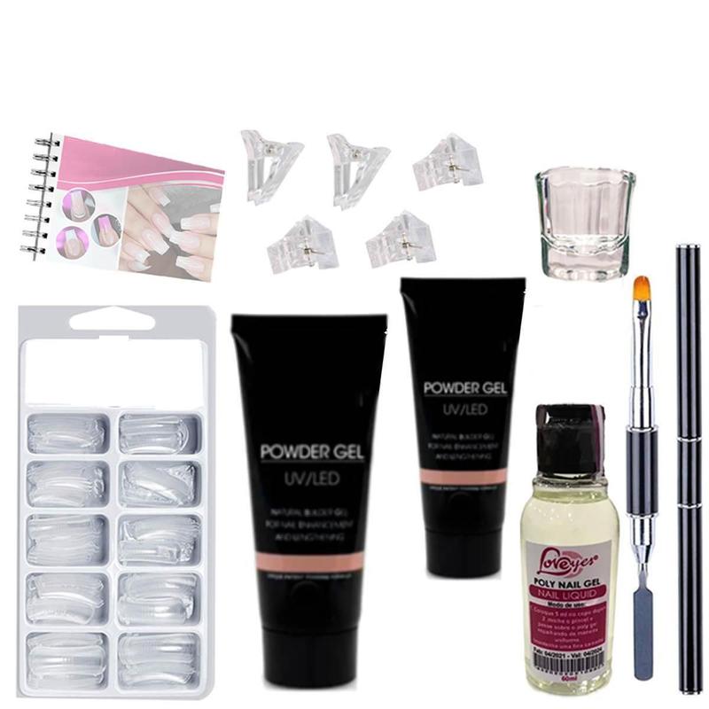 Kit Polygel Poligel Unha Em Gel Alongamento Monomer Molde Casa Da