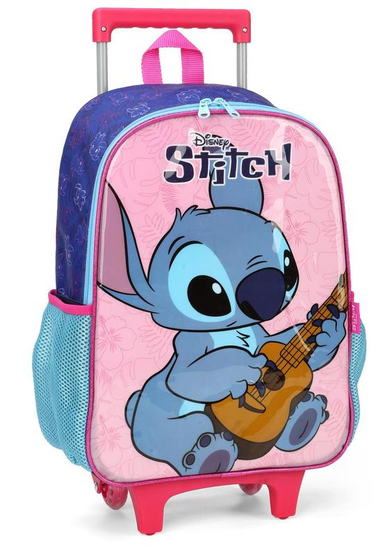 Mochila Rodinha G Infantil Escolar Stitch Disney Ic Mochila