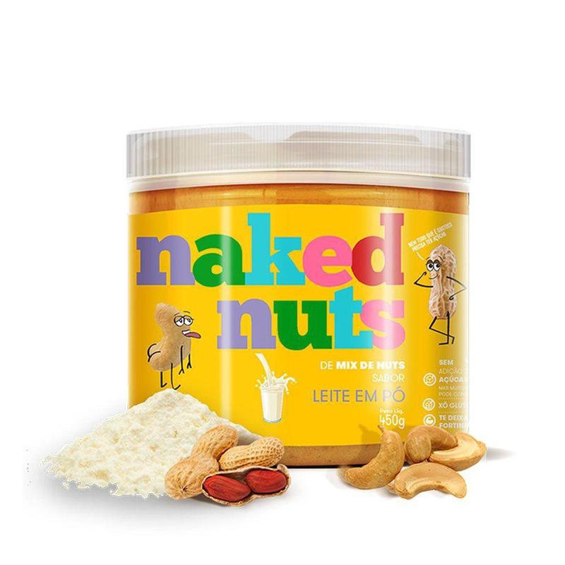 Pasta de Mix de Nuts Sabor Leite em Pó 450g Naked Nuts Comida Vegana