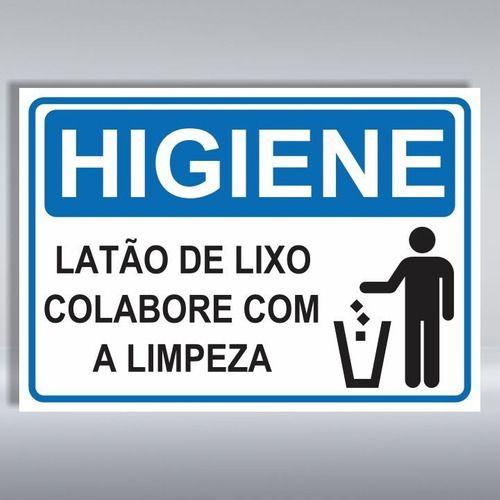 Placa Higiene Lat O De Lixo Colabore A Limpeza X Afonso