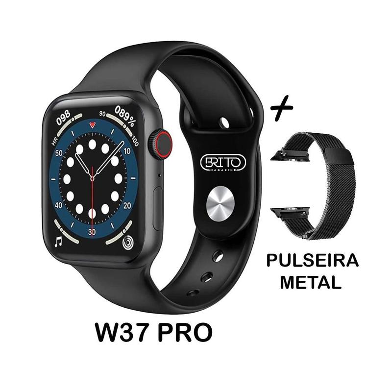 Relogio Smart Watch W Pro Serie Watch Pulseira Metal Milanese