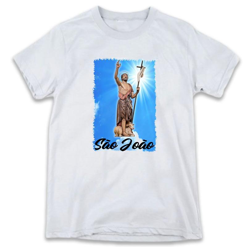 Camiseta São João Batista Camiseta São João Batista Estátua Santo