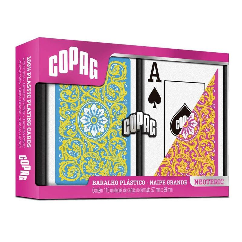 6 Jogo De Baralho Copag 1001 Duplo Plástico Com 110 Cartas com o