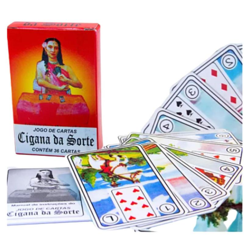 Baralho de Cigana da Sorte - Contém 36 Cartas + Livreto