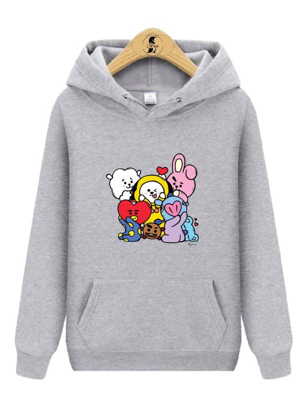 Moletom Canguru Moletom Do Bt21 Blusa De Moletom Canguru BTS