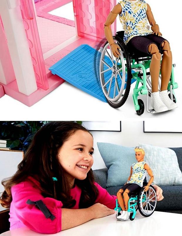 Boneco Ken Colecionável Articulado Menino Loiro Cadeirante