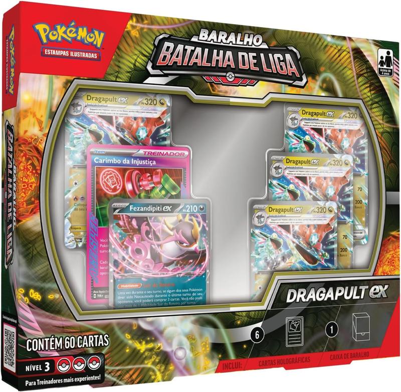 Box Pokémon Baralho Batalha de Liga Dragapult EX Copag Cards