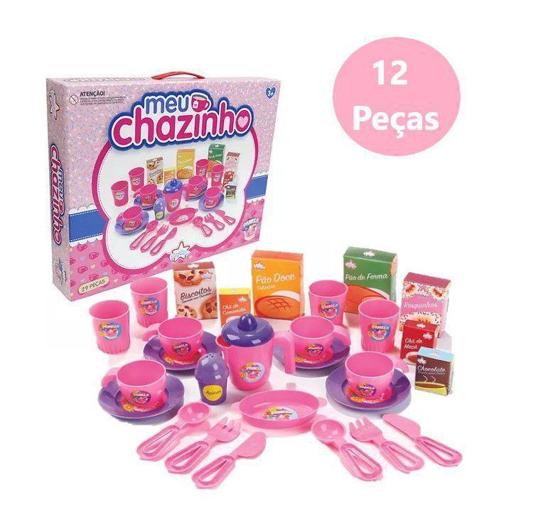 Kit Bebê Realista C/ Carrinho de Boneca Rosa + Jogo Surpresa - DM