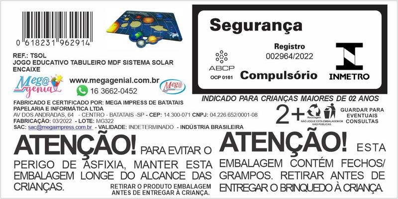 Brinquedo Educativo Tabuleiro Encaixe Animais Mdf - Mega Impress - Mega  Genial