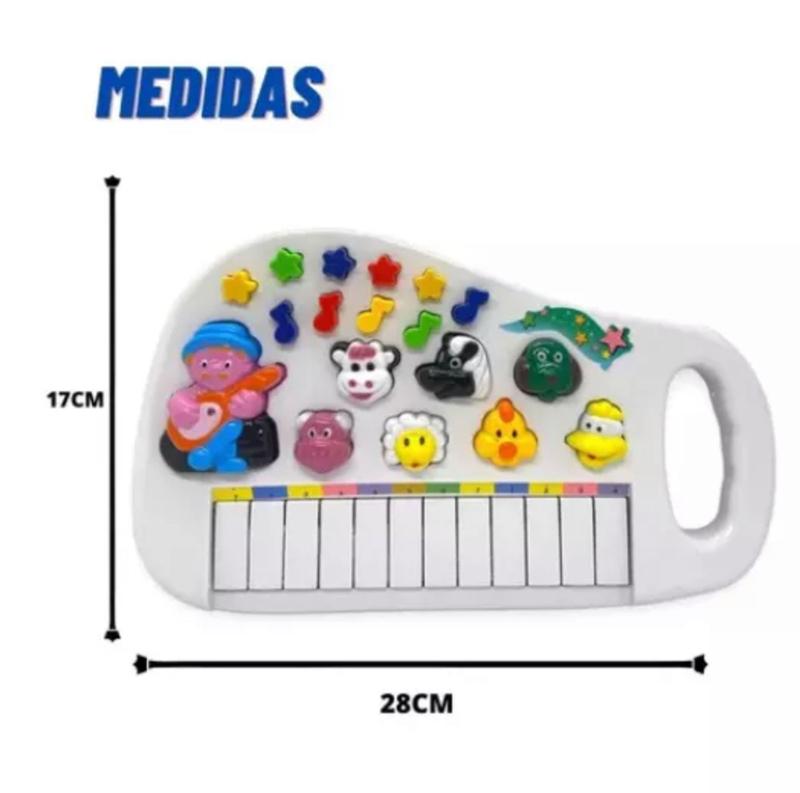 Piano Infantil Teclado Musical Bebê Ia Ia O Bichos